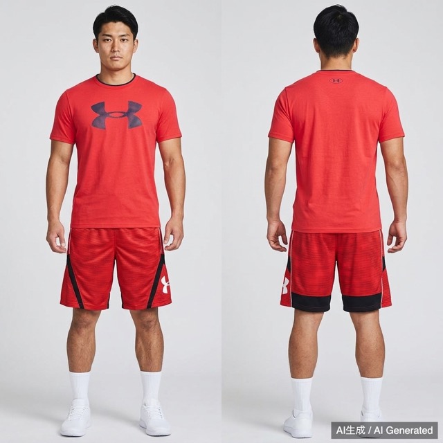 Under Armour セットアップ 上下 レッド MD