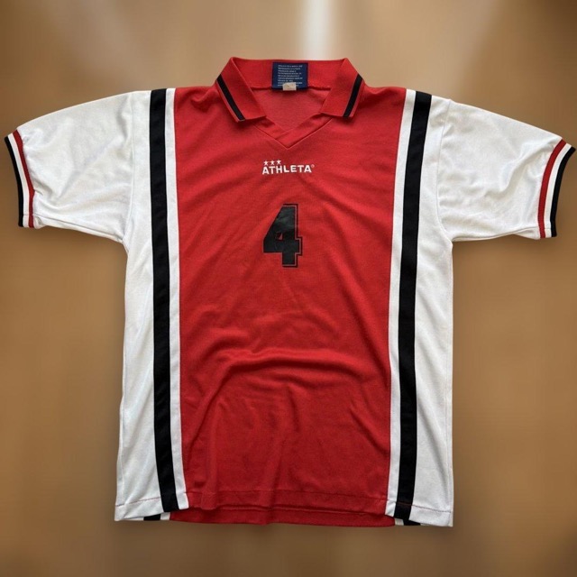 ATHLETA サッカーユニフォーム 上下セット 赤白 4 ソックス付 (2/7)