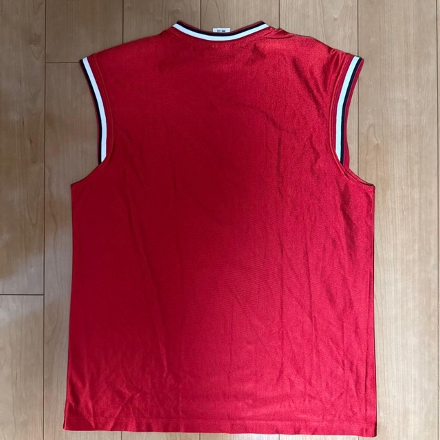 Reebok 赤 Vネック ノースリーブ L/XL バスケ 光沢 (2/3)
