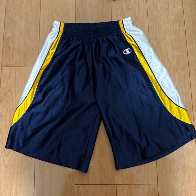 Champion バスケットボールパンツ バスパン M ネイビー/イエロー 光沢 (1/3)