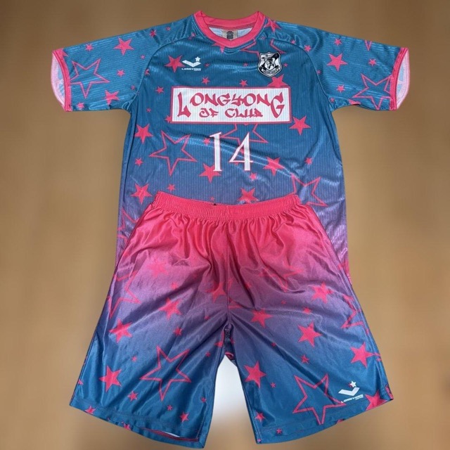 LONGYONG サッカー/フットサル ユニフォーム上下セット L 14番 光沢 (1/7)