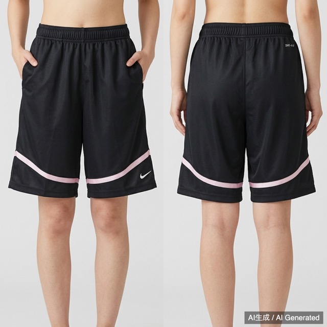 Nike DRI-FIT レディース バスケットボールパンツ 黒/ピンク