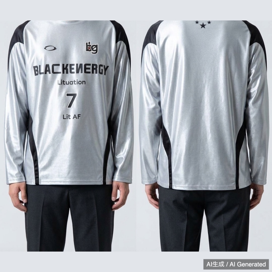BLACKENERGY ナンバリング 長袖Tシャツ 韓流 光沢 (1/4)