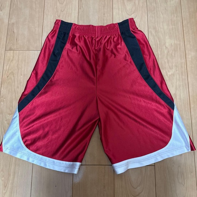 asics バスケットボールパンツ バスパン レッド 光沢 (2/2)