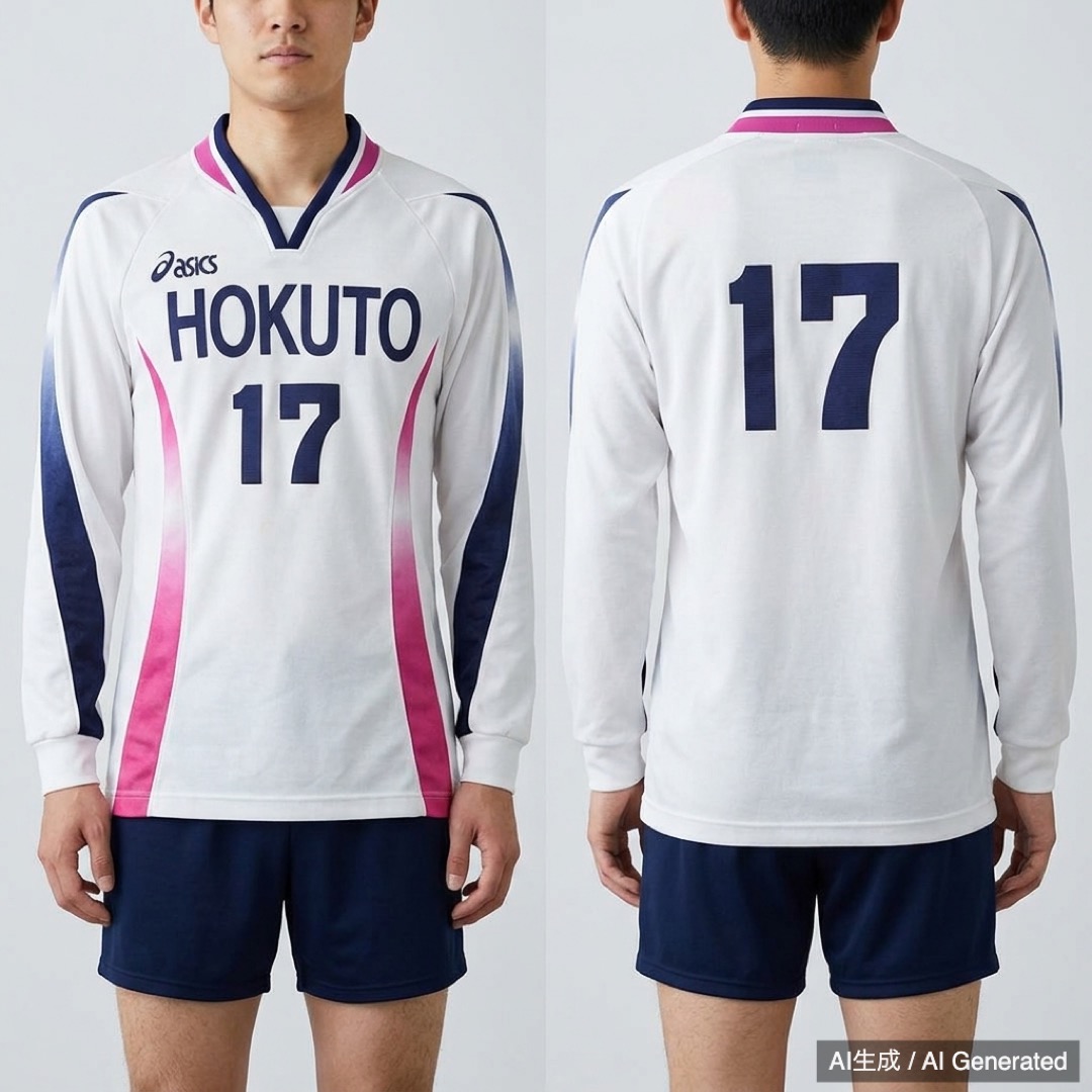 asics HOKUTO 17 バレーボールユニフォーム 長袖シャツ (1/9)