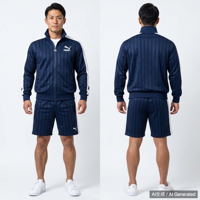 PUMA ジャージ 上下セット ネイビー ホワイト