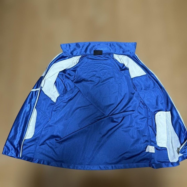 asics バスケットボール ウォームアップジャージ 青/白 光沢 (5/5)