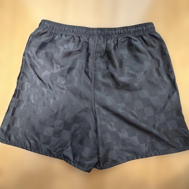 レトロ・レア umbro チェック柄 サテン ブラック サッカーパンツ (3/4)