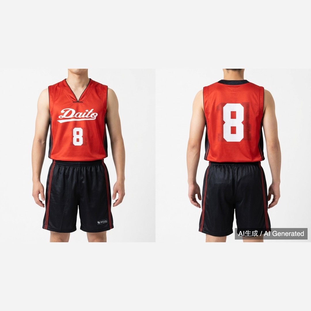 B-Five バスケットボールユニフォーム S 8番 (1/4)