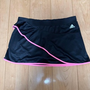 adidas テニススカート ブラック/ピンク レディース XL