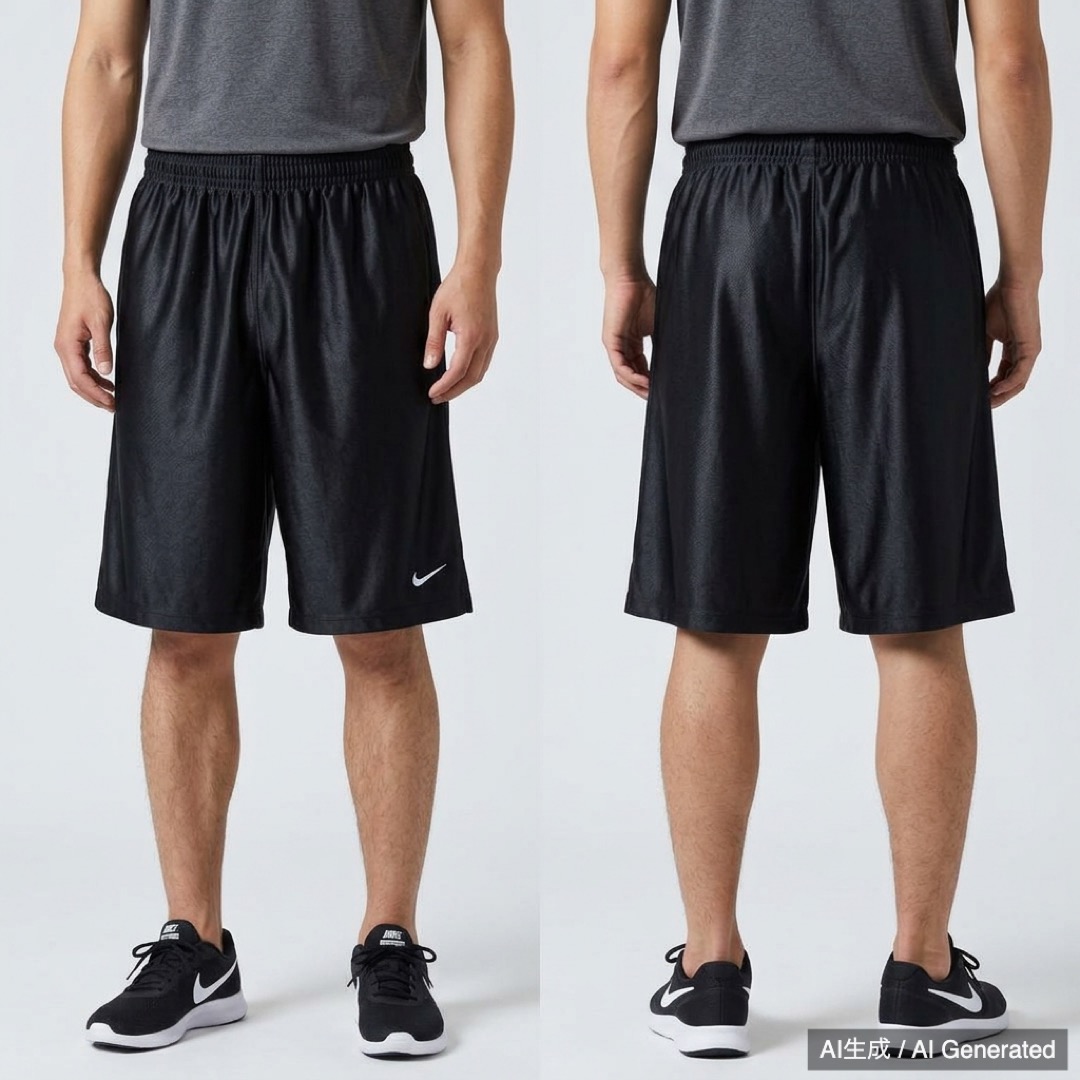 Nike サッカー パンツ Lサイズ 黒 ※腰ゴム伸びきり (1/4)