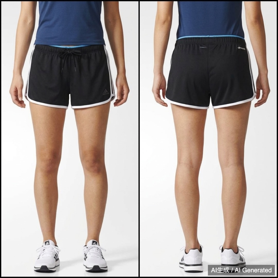adidas climacool レディース ブラックショートパンツ S (1/4)
