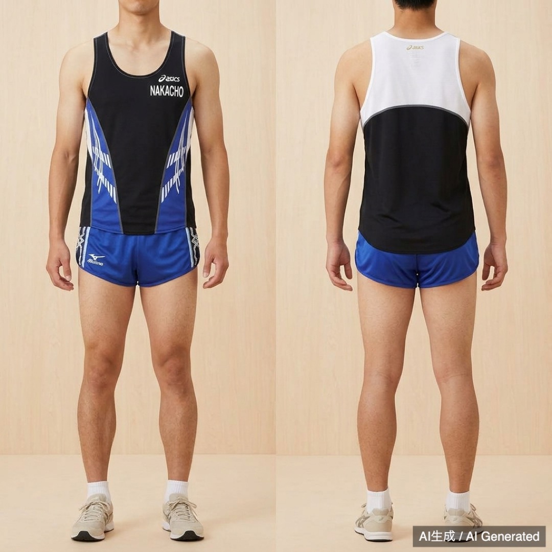 asics 陸上競技用ユニフォーム上下セット メンズ NAKACHO (1/9)