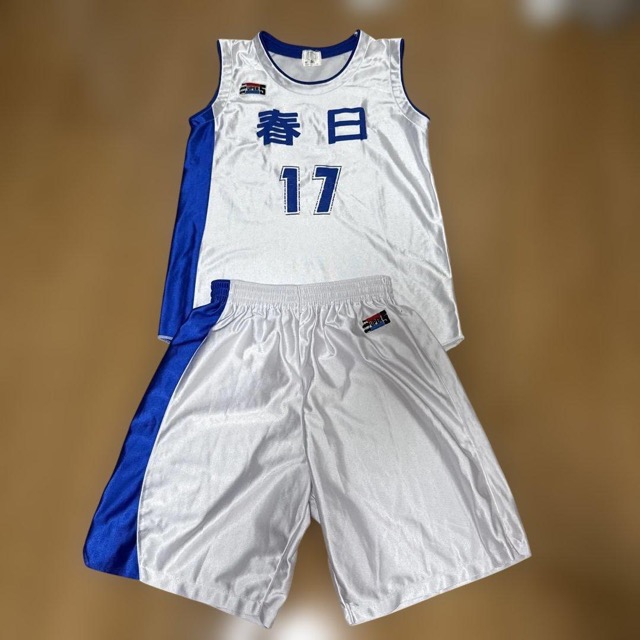 バスケットボール レディース ユニフォーム 白/青 17 光沢 (1/6)