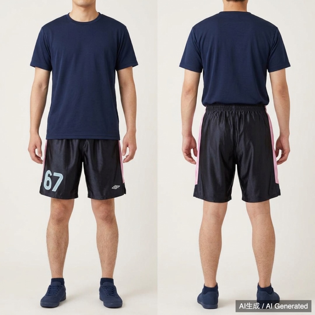 umbro サッカー パンツ S ブラック ピンク 67 (1/4)