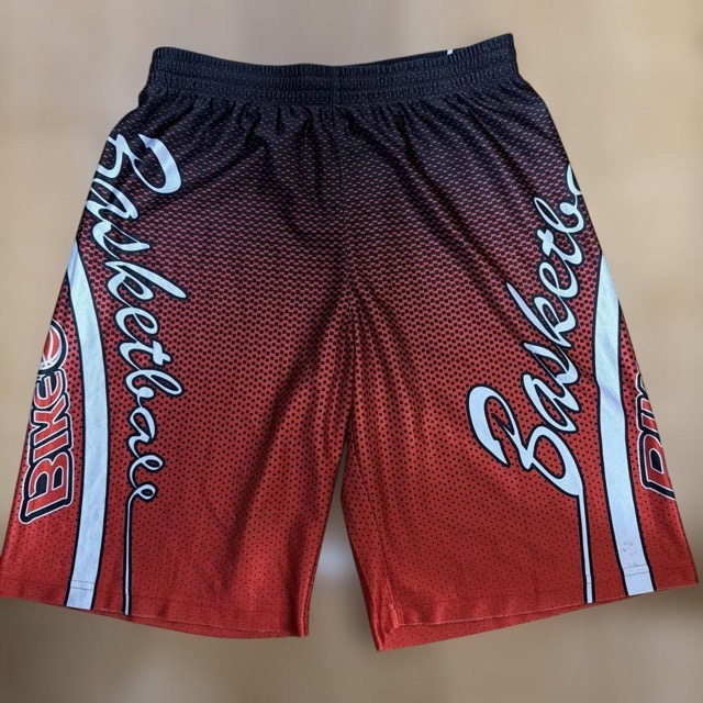 BIKE バスケットボールパンツ Lサイズ 赤黒 光沢 (1/3)