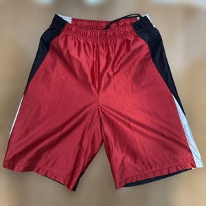 XG バスケットボールパンツ Lサイズ 赤黒白 光沢