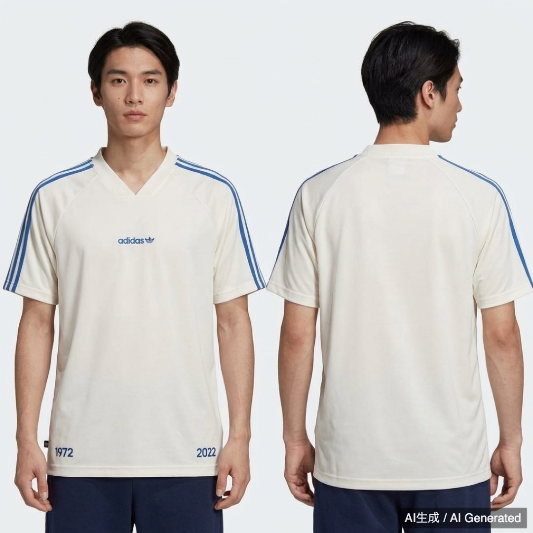 adidas 2022年発売 50周年 記念 プラクティスシャツ ホワイト M (1/8)