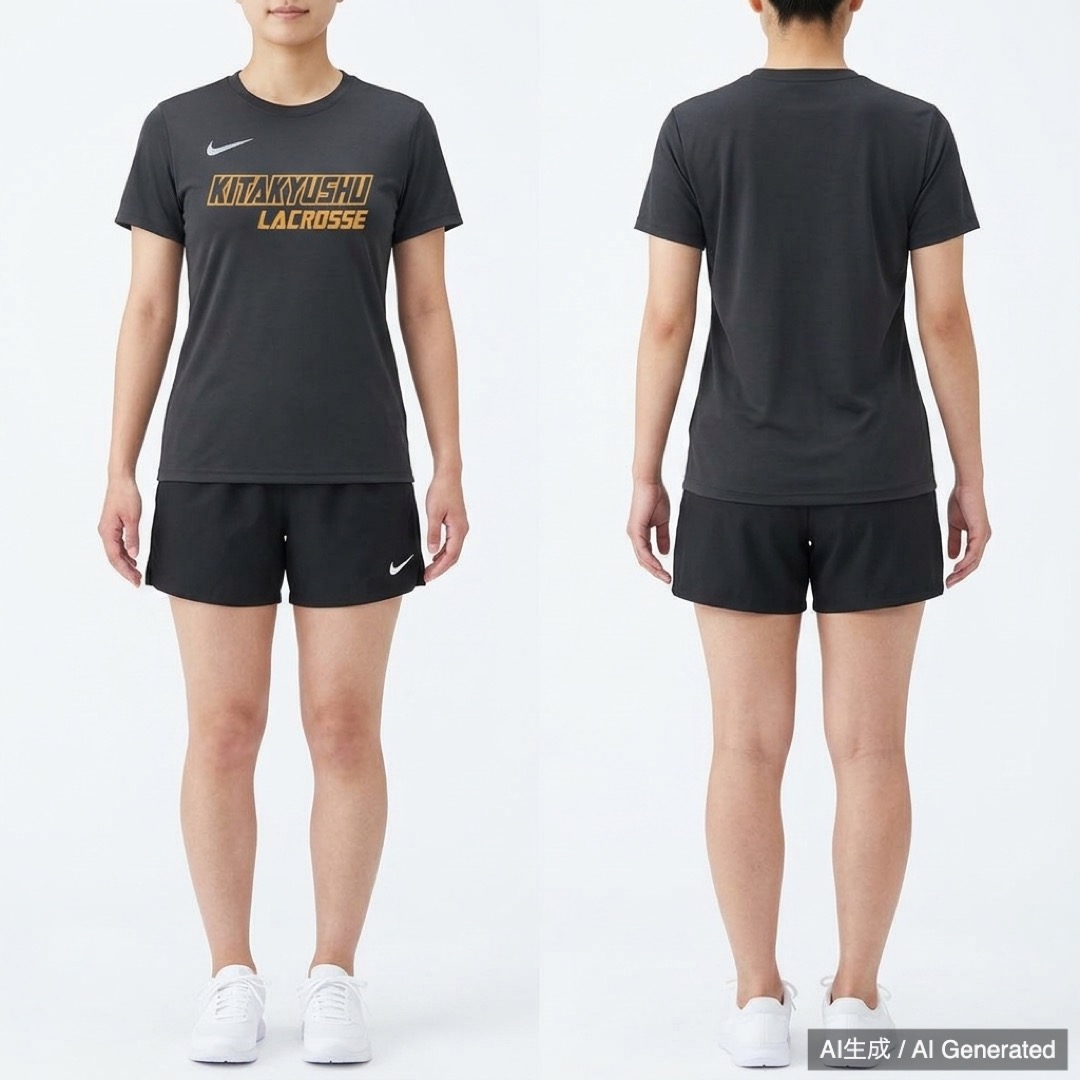 NIKE 北九州 女子ラクロス レディース ユニフォーム ウェア 上下セット M (1/9)