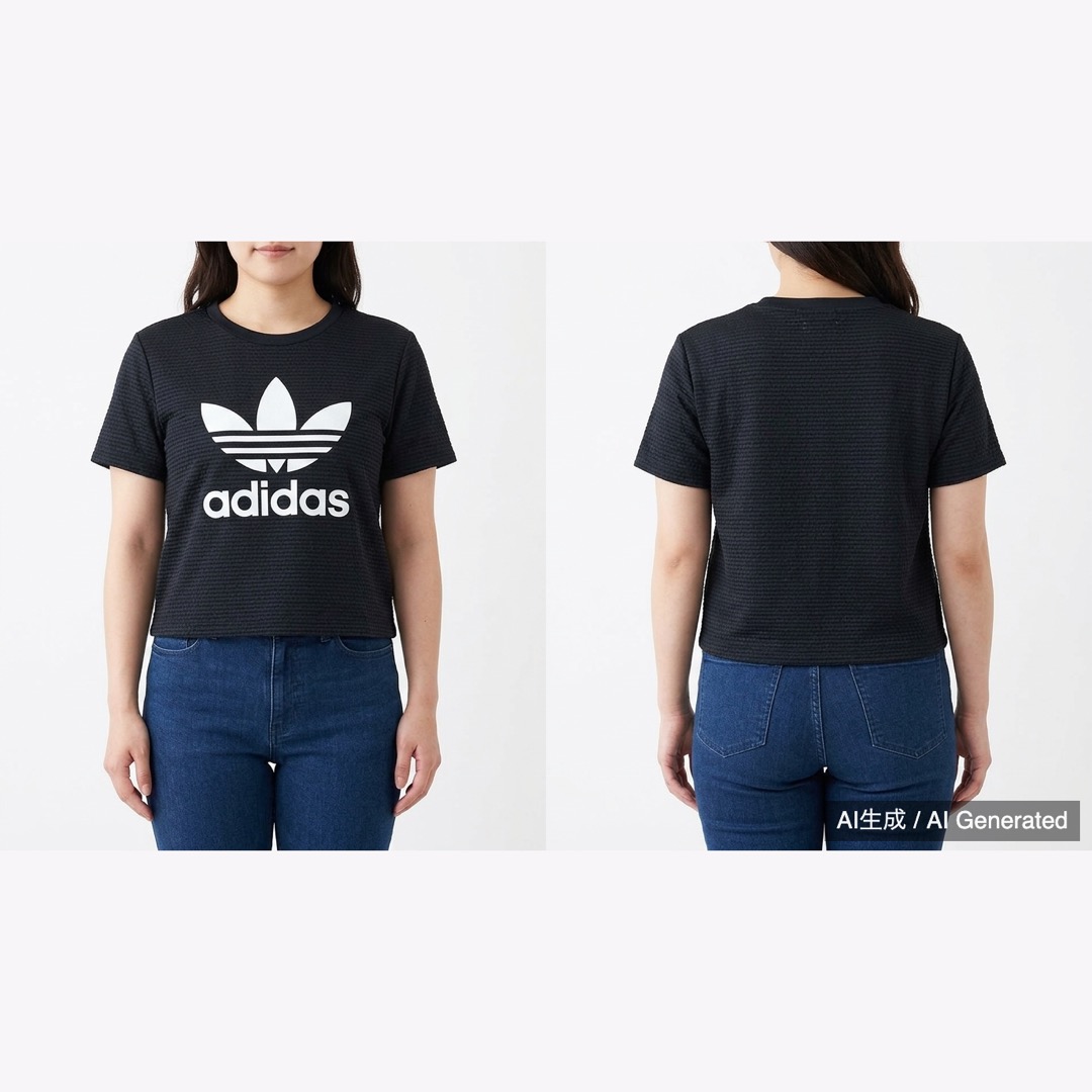 adidas ブラック レディース Tシャツ M (1/6)