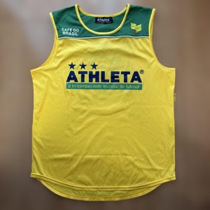 ATHLETA ノースリーブシャツ イエロー グリーン