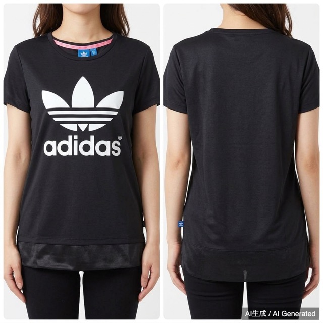 adidas 半袖Tシャツ 黒 レディースM