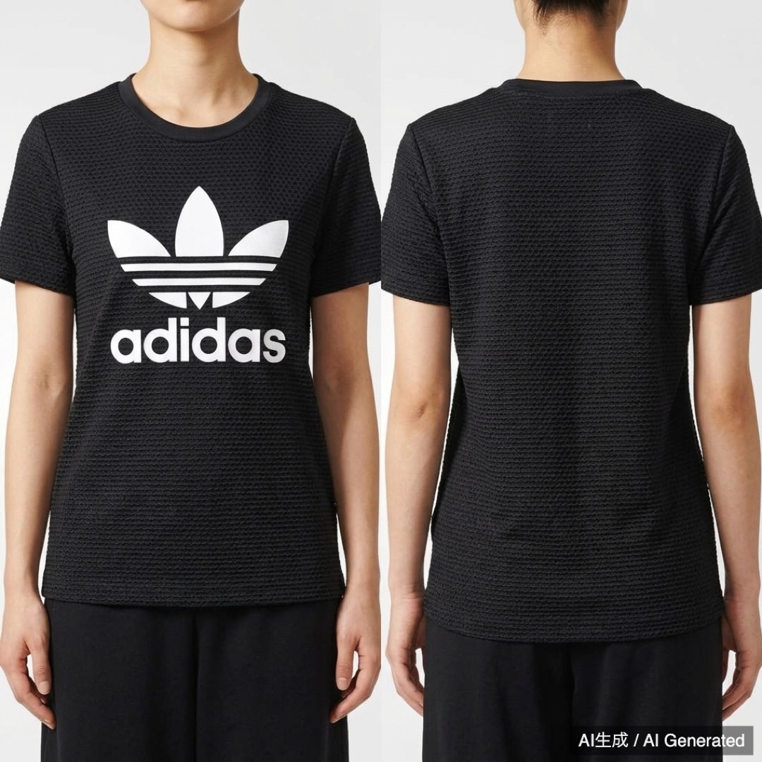 adidas 半袖Tシャツ レディース M 黒 (1/7)