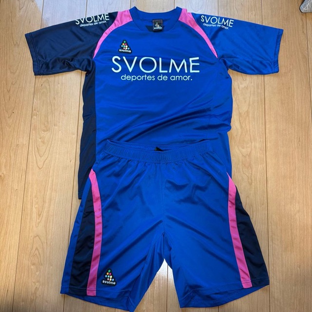 SVOLME サッカーユニフォーム 上下 セット Mサイズ 青 (1/7)
