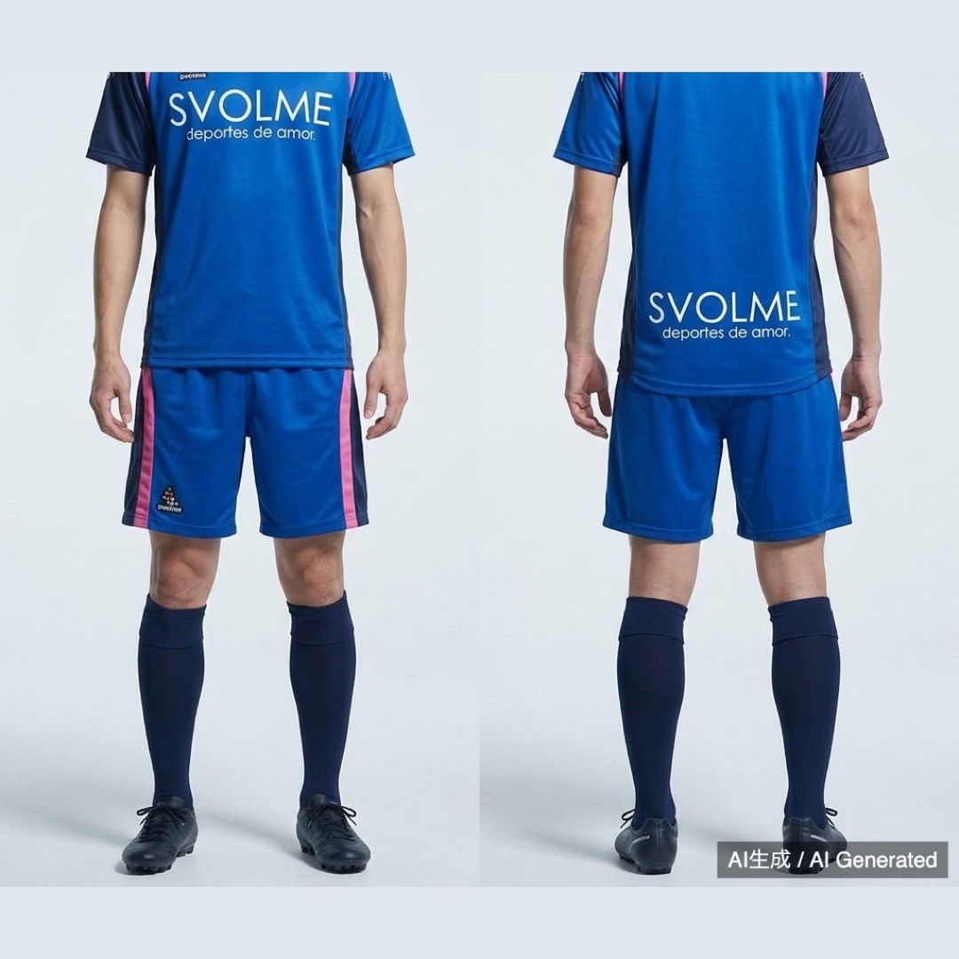 SVOLME サッカーユニフォーム 上下 セット Mサイズ 青 (1/8)