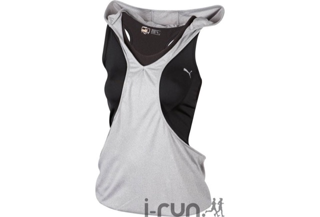 Puma フード付きタンクトップ グレー/ブラック レディース L (1/4)