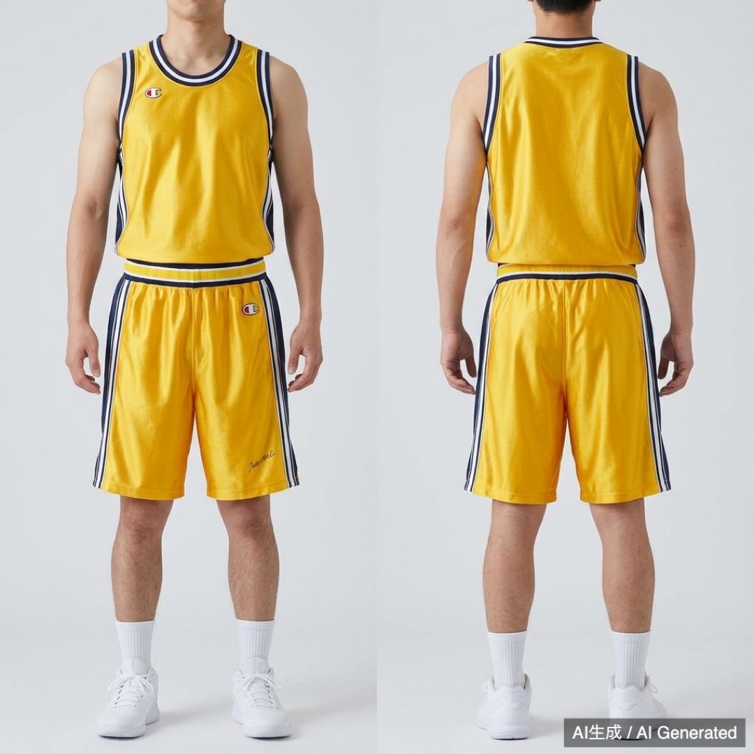 Champion バスケットボール部 ユニフォーム 上下セット S 光沢 (1/9)