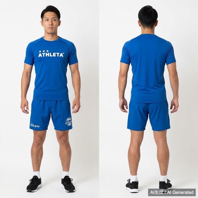 ATHLETA アスレタ ユニフォーム 上下セット ブルー Mサイズ
