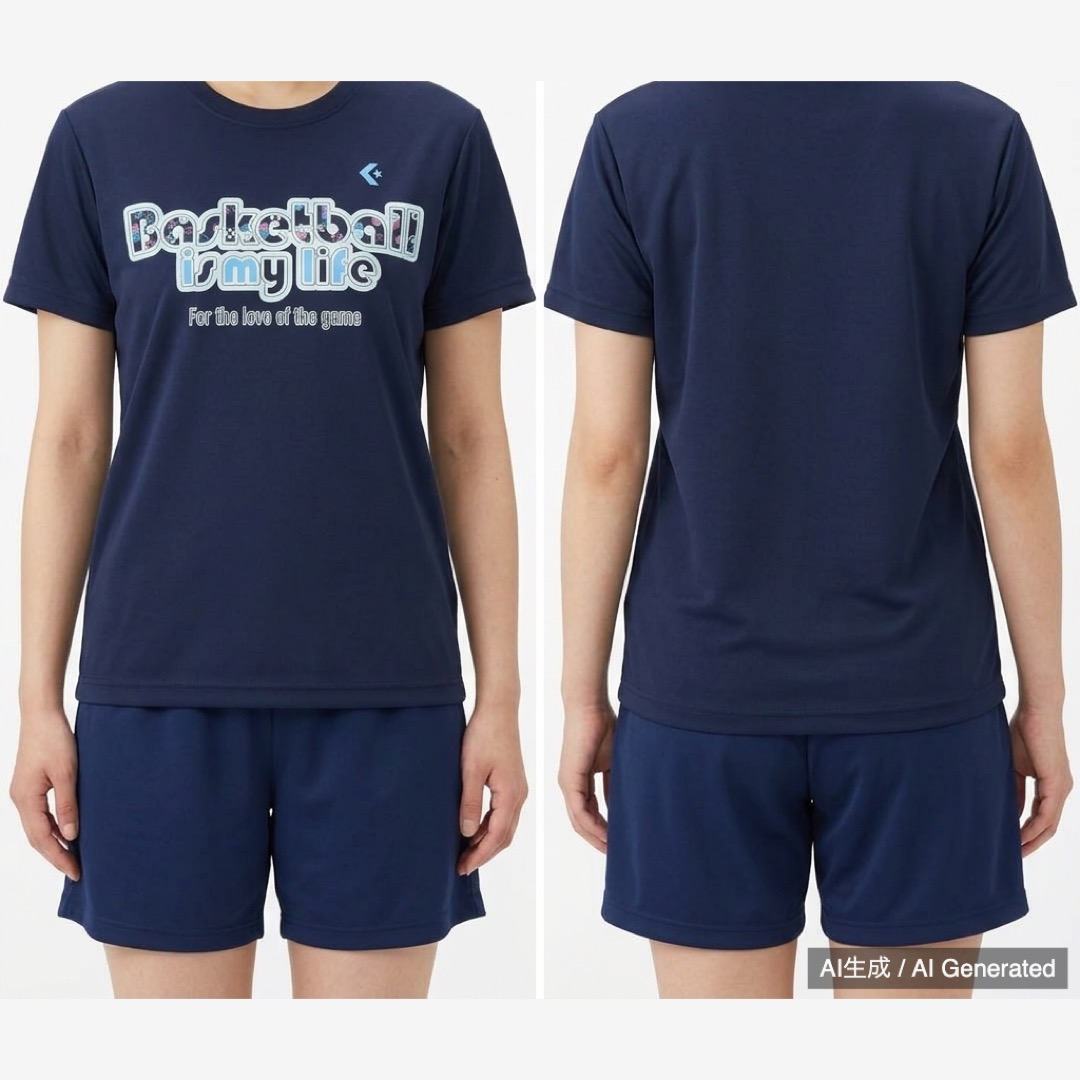 CONVERSE バスケットボール Tシャツ レディース Mサイズ (1/5)