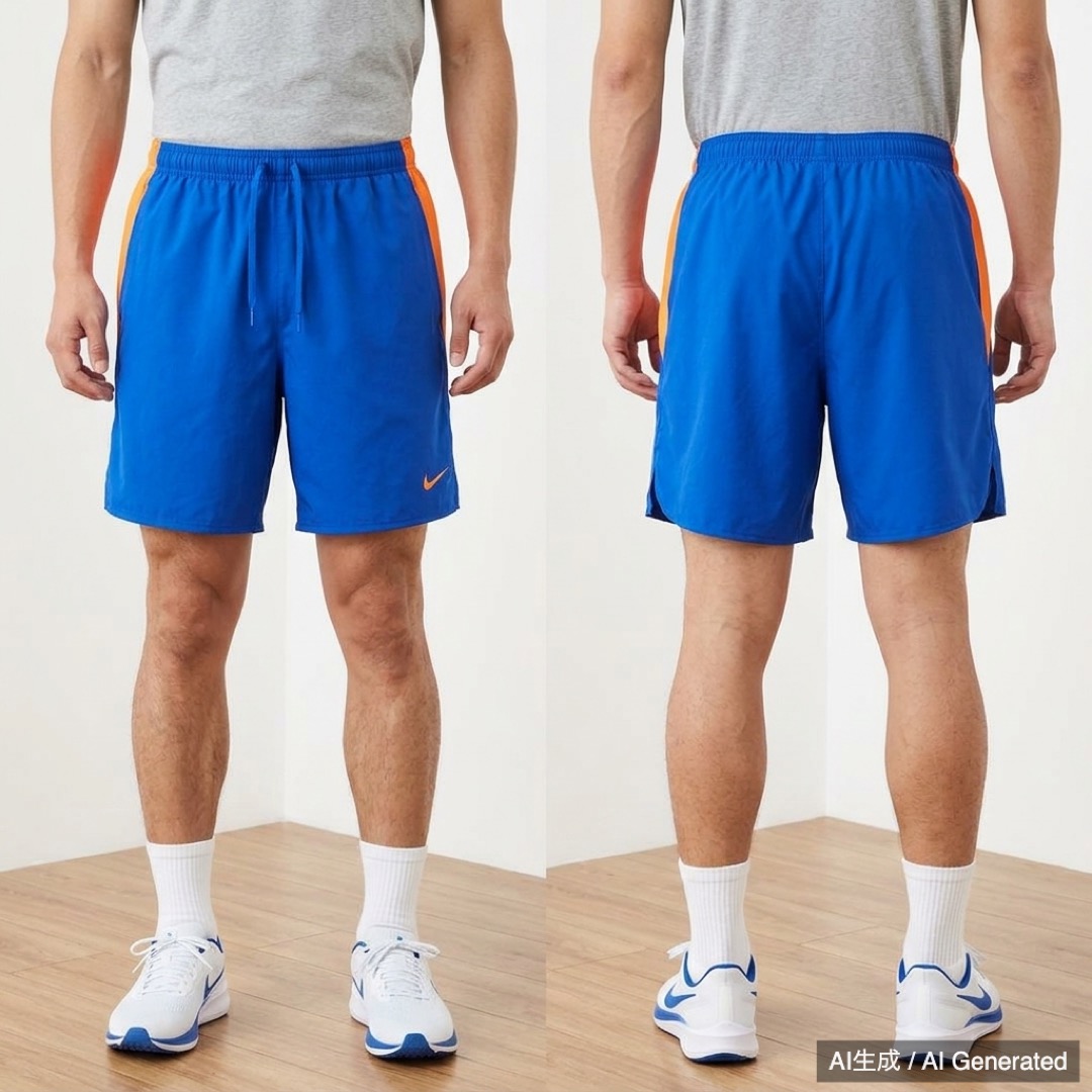 Nike メンズ XL サッカー パンツ 青・オレンジ (1/4)
