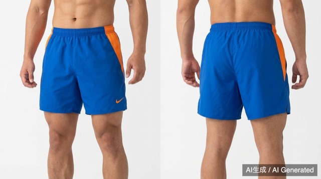 Nike メンズ XL ハーフパンツ 青・オレンジ