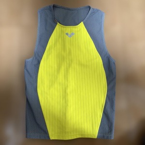競泳用タンクトップ イエロー/グレー