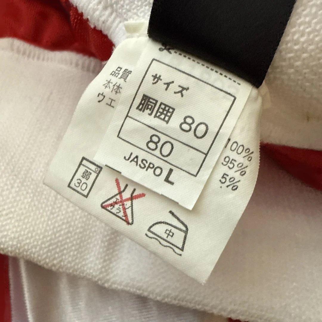ASICS バスケットボールパンツ 赤/白 光沢 (4/4)