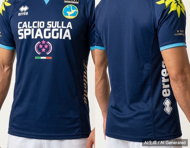 errea CALCIO SULLA SPIAGGIA シャツ ネイビー