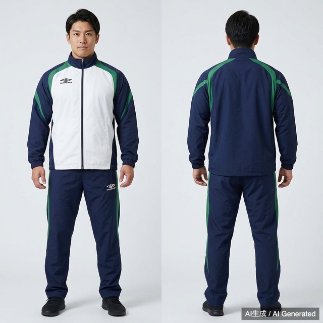 UMBRO ジャージ セットアップ ネイビー ホワイト グリーン 上M 下O