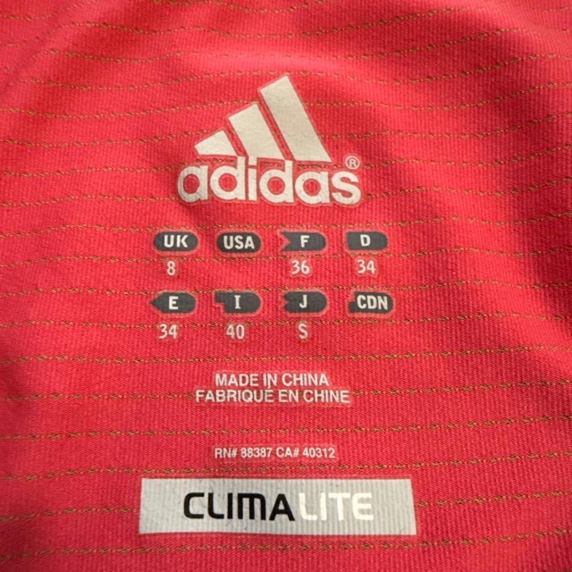 adidas テニスウェア 上下 セット ピンク グリーン サイズS (3/4)