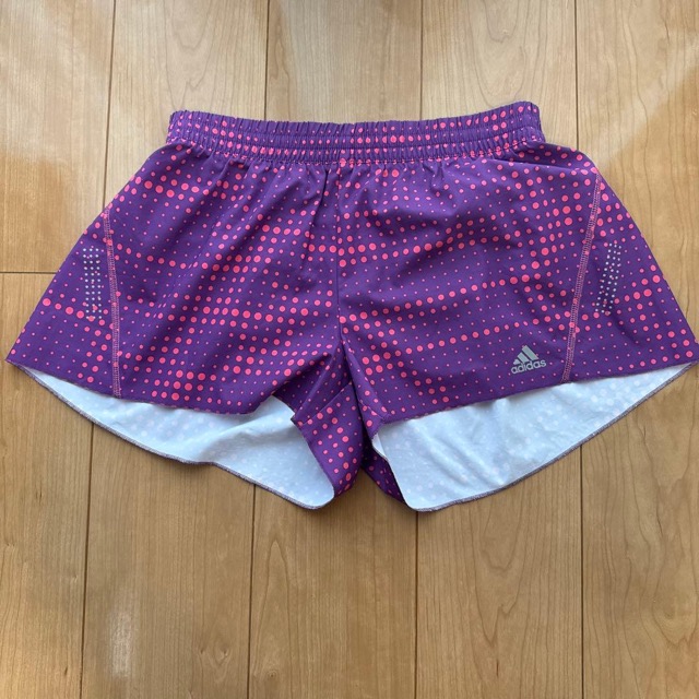 adidas 紫・ピンク ドット柄 ショートパンツ レディースL (1/3)