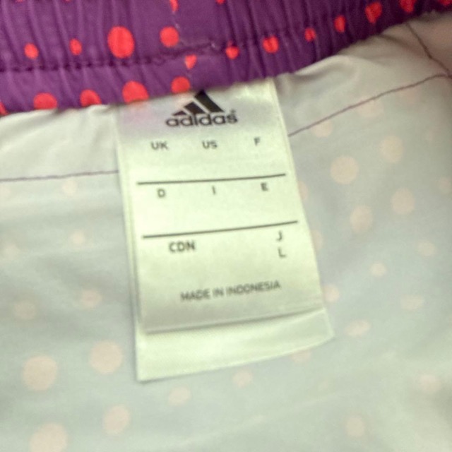 adidas 紫・ピンク ドット柄 ショートパンツ レディースL (3/3)