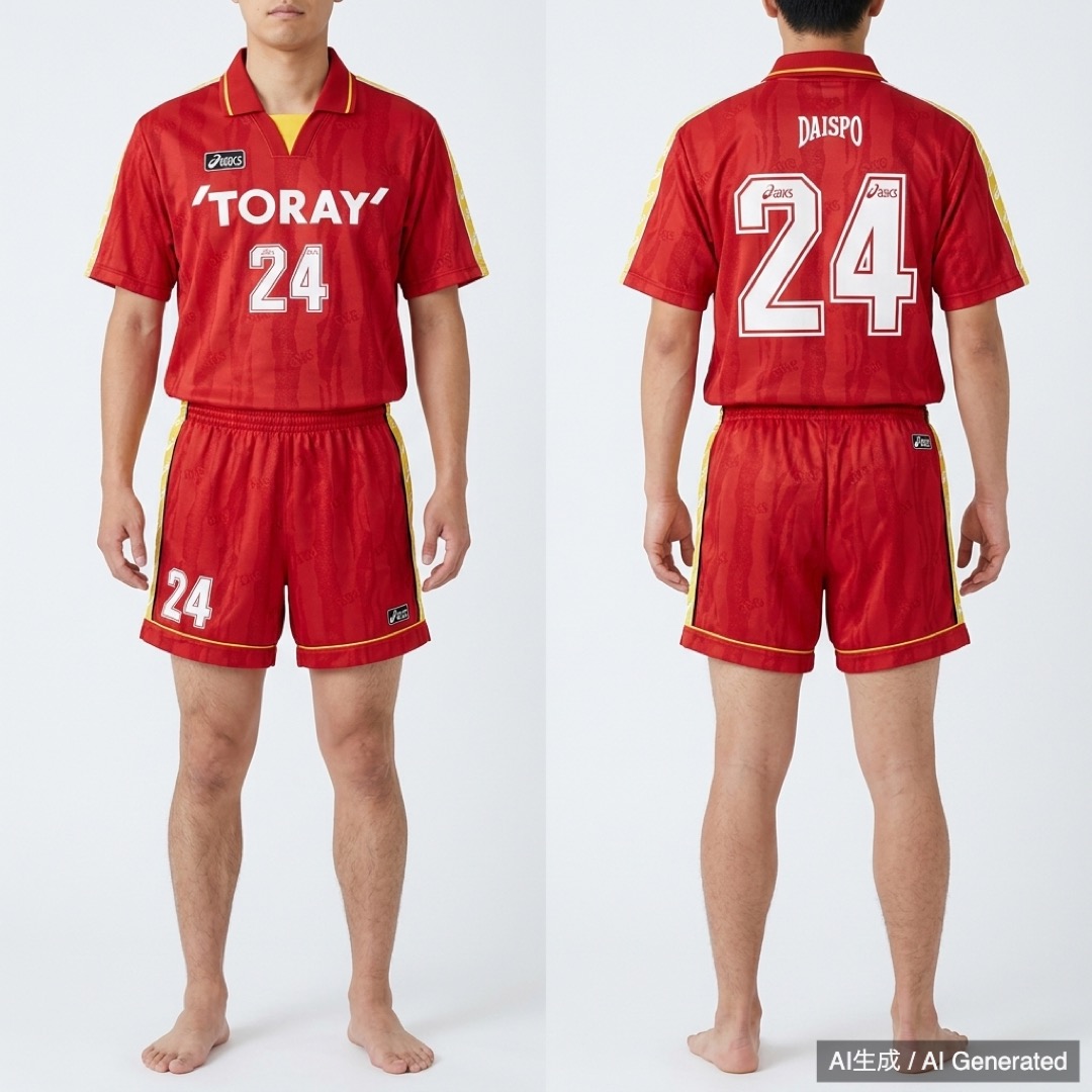 asics TORAY フットサル ユニフォーム 上下セット 24番 メンズL (1/9)