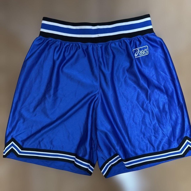 asics バスケットボールパンツ サイズ 青 光沢 (1/3)