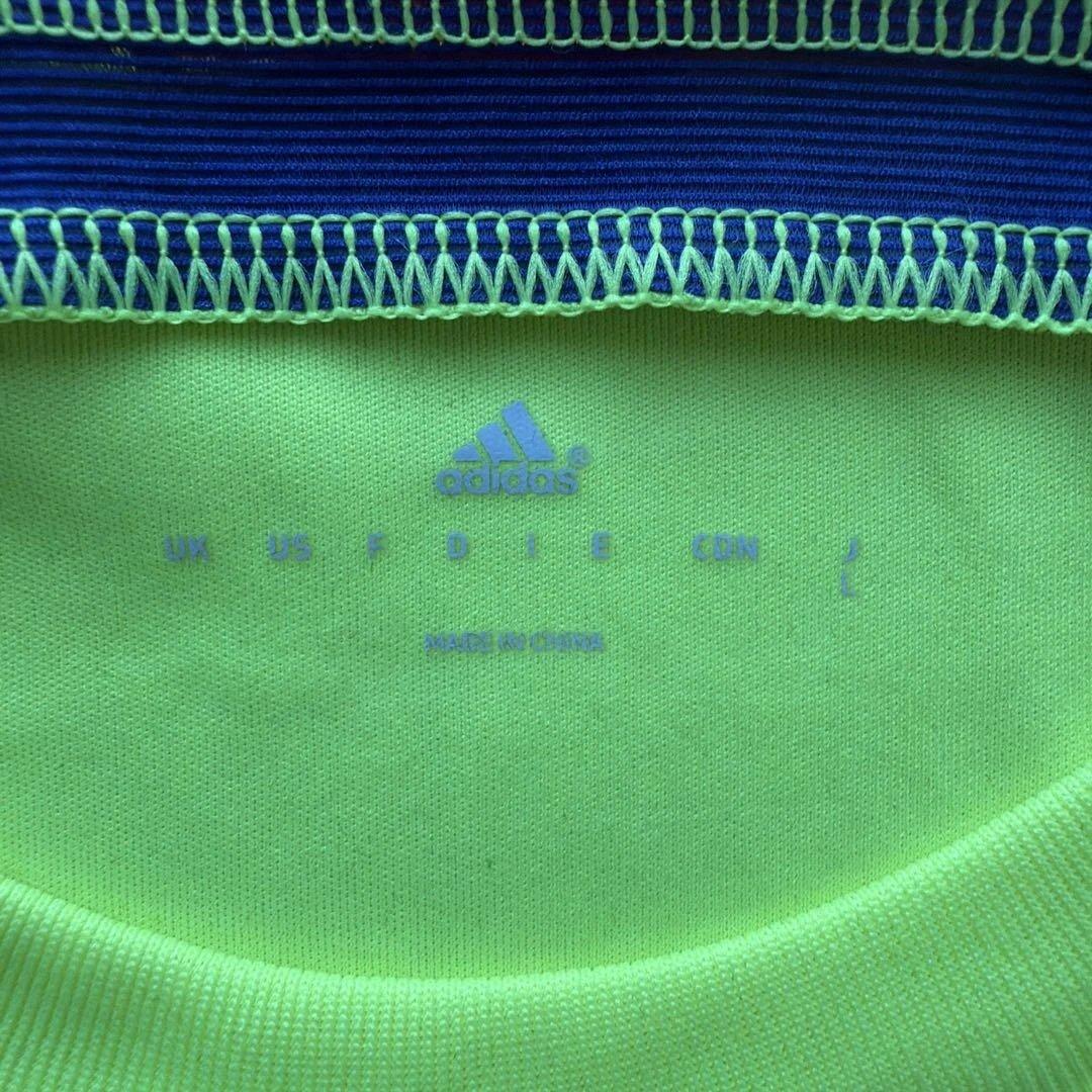 adidas なでしこジャパン 日本代表 シャツ 蛍光イエロー レディースL (4/4)