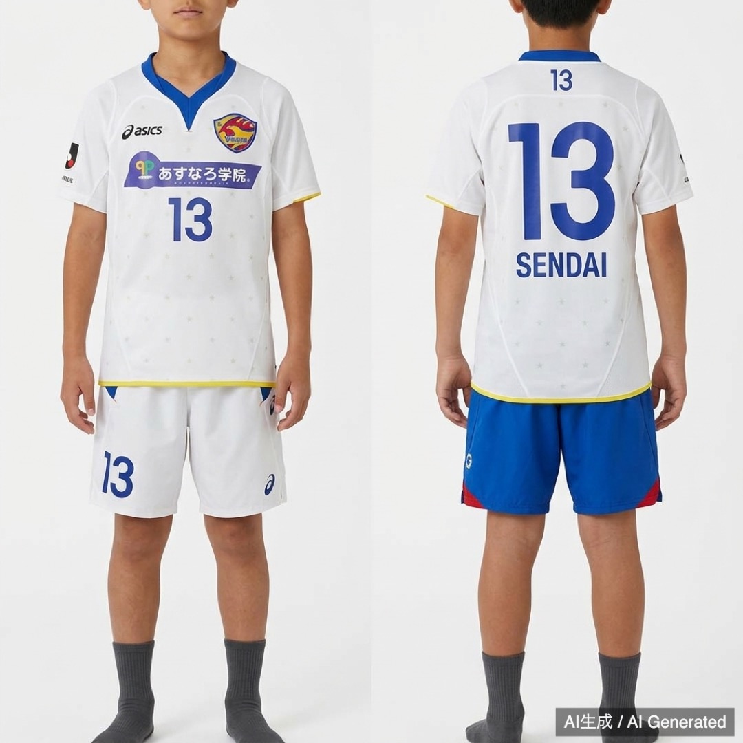 ベガルタ仙台 U-18 キッズ サッカーユニフォーム セット サイズS #13 (1/9)