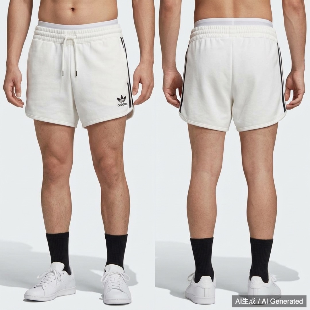 adidas ショートパンツ ホワイト トレフォイル (1/4)