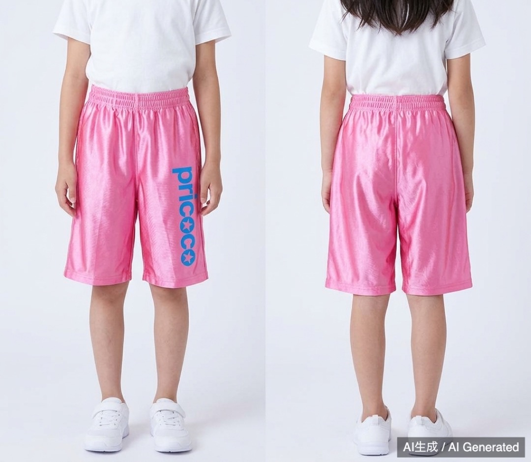 pricoco レディース キッズ バスケ パンツ Sサイズ ピンク 光沢 (1/4)