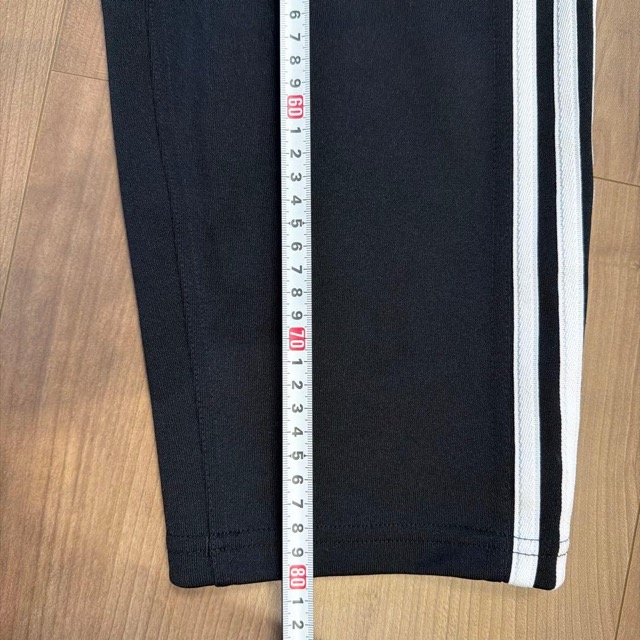 adidas 七分丈 ブラックジャージパンツ M (4/4)