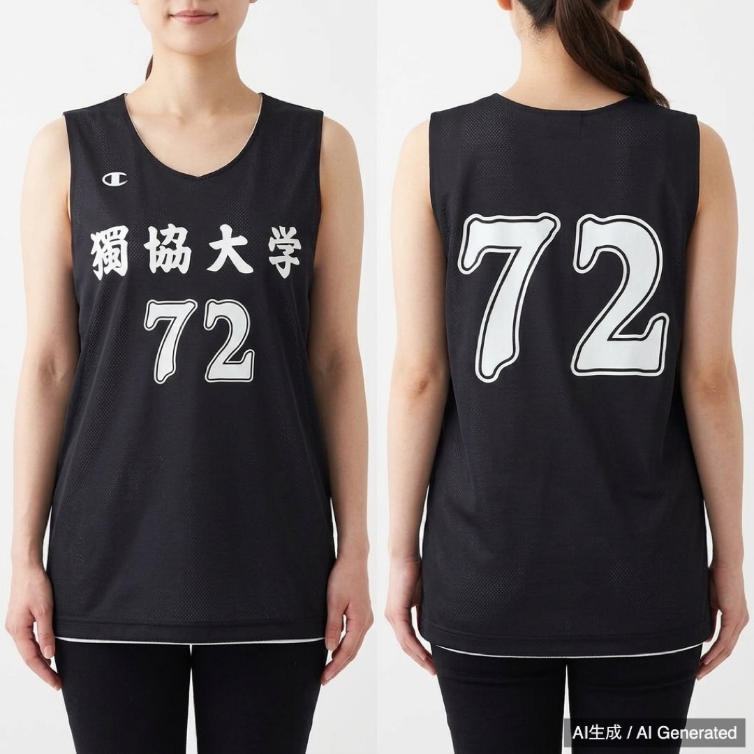 獨協大学 女子 バスケットボール リバーシブル タンクトップ 72 レディースS (1/6)